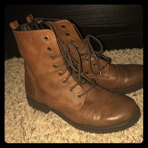 Target brown combat boots